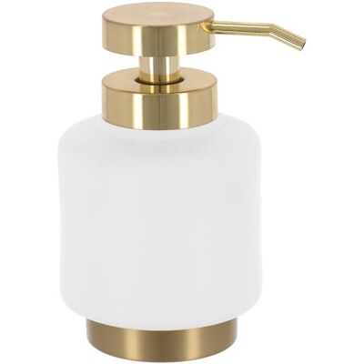 TENDANCE Distributore Di Sapone Arusha Gold In Poliresina, 450 Ml, Bianco - TENDANCE Distributore Di Sapone Arusha Gold In Poliresina, 450 Ml, Bianco -