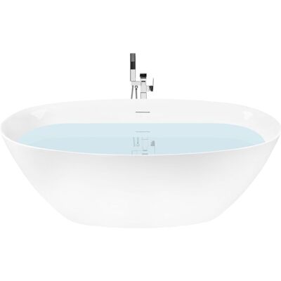 BELIANI Vasca Da Bagno Freestanding In Acrilico 168 Cm Bianca Kollpa BELIANI Vasca Da Bagno Freestanding In Acrilico 168 Cm Bianca Kollpa