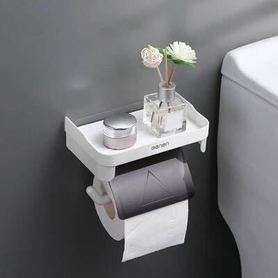 OEM Porta Carta Igienica Senza Foratura, Da Parete, Dispenser Di Carta In Rotolo/carta Da Disegno Impermeabile, Porta Fazzoletti, Mensola, Mensola Da Bagno, Accessori Per Il Bagno - Crezuo OEM Porta Carta Igienica Senza Foratura, Da Parete, Dispenser Di Carta In Rotolo/carta Da Disegno Impermeabile, Porta Fazzoletti, Mensola, Mensola Da Bagno, Accessori Per Il Bagno - Crezuo