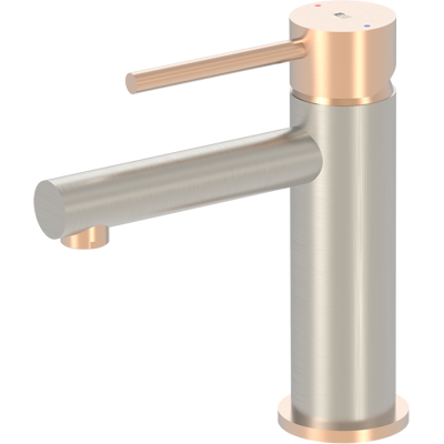 ESSEBAGNO Envol Miscelatore Per Lavabo Basso Acciaio Inox E Oro Rosa ESSEBAGNO Envol Miscelatore Per Lavabo Basso Acciaio Inox E Oro Rosa
