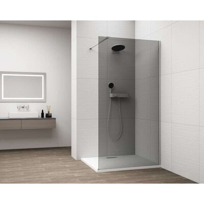 POLYSAN Esca - Parete Doccia Walk-in 110x210 Cm, Antidrop, Vetro Fumé/cromo Es1211-01 POLYSAN Esca - Parete Doccia Walk-in 110x210 Cm, Antidrop, Vetro Fumé/cromo Es1211-01