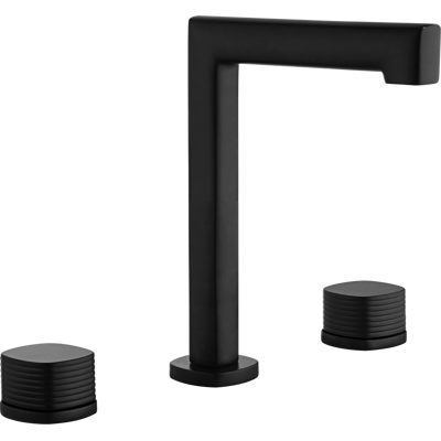 IMEX - Rubinetto Lavabo Firenze Rubinetto Bicomando Anticalcare Rubinetteria Bagno Facile Installazione Serie Firenze Colore Nero Opaco IMEX - Rubinetto Lavabo Firenze Rubinetto Bicomando Anticalcare Rubinetteria Bagno Facile Installazione Serie Firenze Colore Nero Opaco
