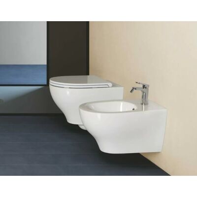 AZZURRA Sanitari Pratica Senza Brida Sospesi Cm. 53x35,5 Con Sedile AZZURRA Sanitari Pratica Senza Brida Sospesi Cm. 53x35,5 Con Sedile
