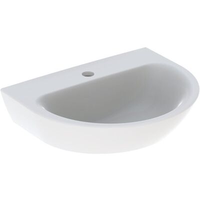 Lavabo Geberit Renova da parete con foro centrale - Ceramica, Bianco Lavabo Geberit Renova da parete con foro centrale - Ceramica, Bianco