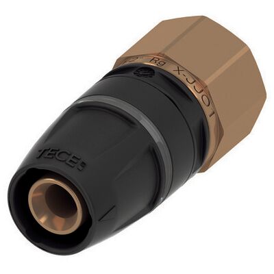 TECE GmbH TECElogo Push Fitting di transizione - Ottone rosso/bronzina al silicio TECE GmbH TECElogo Push Fitting di transizione - Ottone rosso/bronzina al silicio