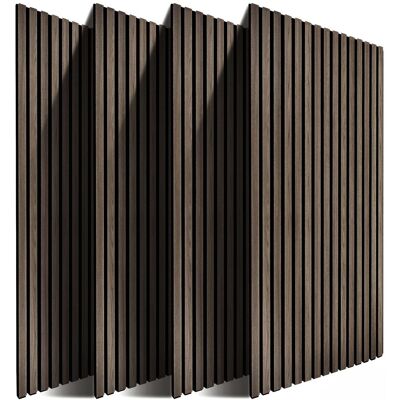 RELAXDAYS Pannelli Acustici , Set 4, 120 X 60 Cm, Fonoassorbenti & Rivestimento Parete, Finitura Rovere, Marrone Scuro RELAXDAYS Pannelli Acustici , Set 4, 120 X 60 Cm, Fonoassorbenti & Rivestimento Parete, Finitura Rovere, Marrone Scuro