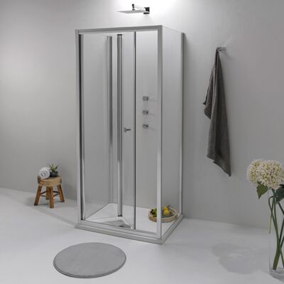 Elite - Box Doccia A Libro 70x100x70 Cm 3 Lati Cristallo Trasparente 6 Mm Elite - Box Doccia A Libro 70x100x70 Cm 3 Lati Cristallo Trasparente 6 Mm