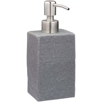HELLOSHOP26 Dosatore Di Sapone Liquido Quadrato Forma Elegante Bagno 17,5 X 7,5 X 8 Cm In Poliresina Grigio 130009160 HELLOSHOP26 Dosatore Di Sapone Liquido Quadrato Forma Elegante Bagno 17,5 X 7,5 X 8 Cm In Poliresina Grigio 130009160