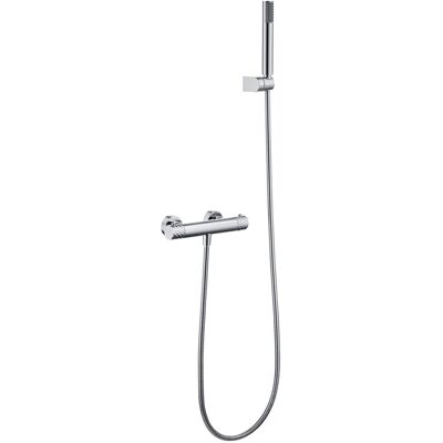 IMEX - Kit Doccia Bless Termostatico Rubinetteria Doccia Doccetta E Flessibile Facile Installazione Serie Bless Colore Cromato IMEX - Kit Doccia Bless Termostatico Rubinetteria Doccia Doccetta E Flessibile Facile Installazione Serie Bless Colore Cromato