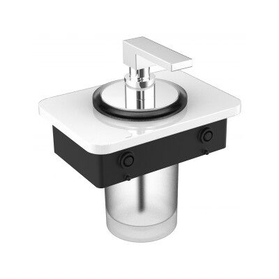 Bernstein Supporto e Distributore di sapone per bagno - Vetro smerigliato Bernstein Supporto e Distributore di sapone per bagno - Vetro smerigliato