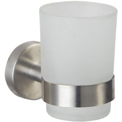 AQUASANIT Porta Bicchiere Steel In Acciaio/ Vetro Satinato AQUASANIT Porta Bicchiere Steel In Acciaio/ Vetro Satinato