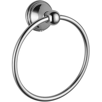 AQUASANIT Porta Salviette Ad Anello Da Parete Cromato - Serie Queen AQUASANIT Porta Salviette Ad Anello Da Parete Cromato - Serie Queen