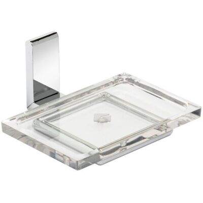 METAFORM Porta Saponetta Bagno Da Muro Trasparente In Acciaio Moderno Ella METAFORM Porta Saponetta Bagno Da Muro Trasparente In Acciaio Moderno Ella