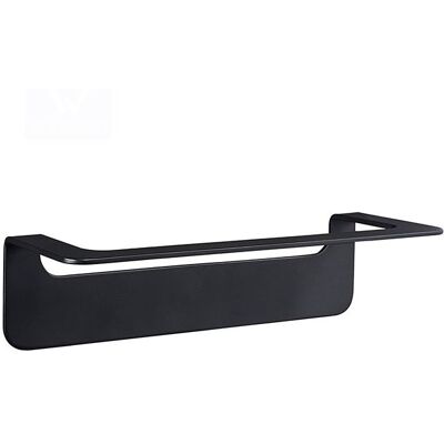 AQUASANIT Porta Salviette Nero Da 30 Cm Serie Skyline - Fissaggio Biadesivo O Incollo AQUASANIT Porta Salviette Nero Da 30 Cm Serie Skyline - Fissaggio Biadesivo O Incollo