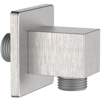 AQUASANIT Presa Acqua Quadrata Realizzata In Ottone Finitura Acciaio Spazzolato AQUASANIT Presa Acqua Quadrata Realizzata In Ottone Finitura Acciaio Spazzolato