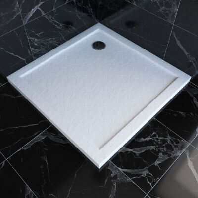 AURLANE Piatto Doccia Extra Piatto Da Posare In Acrilico Finitura Pietra 80x80cm AURLANE Piatto Doccia Extra Piatto Da Posare In Acrilico Finitura Pietra 80x80cm