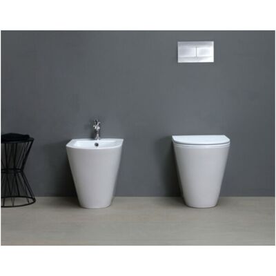 AZZURRA - Sanitari Forma Filomuro Con Sedile Softclose Di Ceramica AZZURRA - Sanitari Forma Filomuro Con Sedile Softclose Di Ceramica