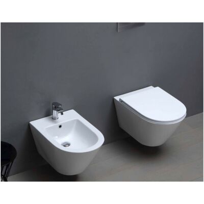 AZZURRA Sanitari Forma Sospesi Senza Brida Con Sedile Softclose Di AZZURRA Sanitari Forma Sospesi Senza Brida Con Sedile Softclose Di