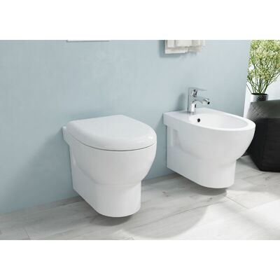 AZZURRA Sanitari Abe Sospesi Senza Brida Cm. 35x50 Con Sedile Softclose AZZURRA Sanitari Abe Sospesi Senza Brida Cm. 35x50 Con Sedile Softclose