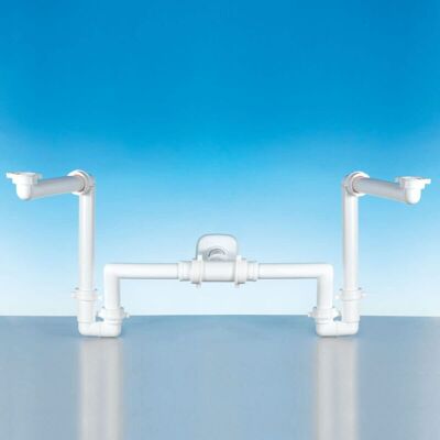 Lira Sifone compatto per doppio lavabo Lira Sifone compatto per doppio lavabo