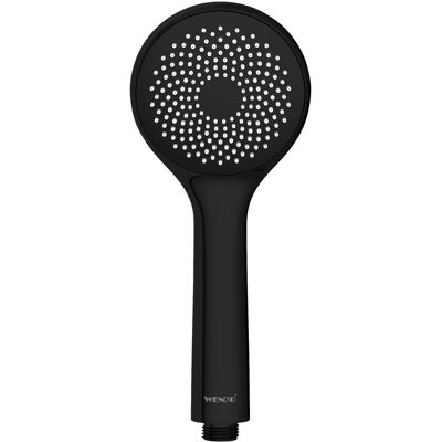 Wenko - Soffione Doccia Watersaving Nero Opaco Universale Doccia Doccia Con Sistema Di Risparmio Idrico, Nero Opaco Wenko - Soffione Doccia Watersaving Nero Opaco Universale Doccia Doccia Con Sistema Di Risparmio Idrico, Nero Opaco