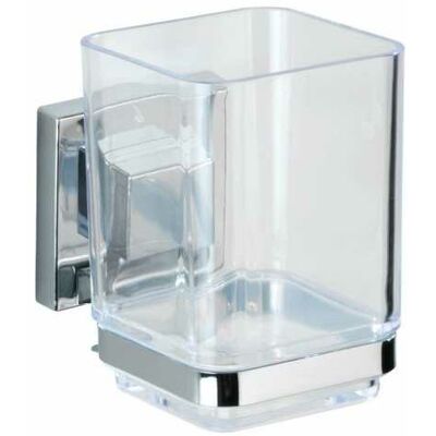 Wenko Vacuum-loc® Bicchiere Portaspazzolini In Acciaio Inox Quadro Wenko Vacuum-loc® Bicchiere Portaspazzolini In Acciaio Inox Quadro