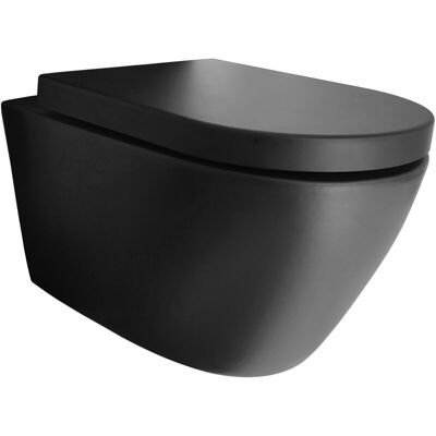 Bernstein - B-8030r Vaso Sospeso In Nero Opaco Con Sedile Softclose A Chiusura Ammortizzata Bernstein - B-8030r Vaso Sospeso In Nero Opaco Con Sedile Softclose A Chiusura Ammortizzata