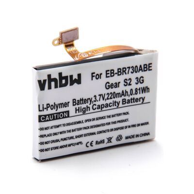VHBW Batteria Compatibile Con Samsung Gear Sm-r730v, Sm-r730s, Sm-r730t Smartwatch Orologio Bracciale Fitness (220mah, 3,7v, Li-poly) VHBW Batteria Compatibile Con Samsung Gear Sm-r730v, Sm-r730s, Sm-r730t Smartwatch Orologio Bracciale Fitness (220mah, 3,7v, Li-poly)