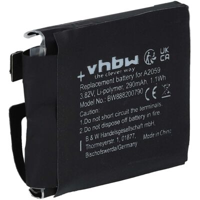 VHBW - Batteria Sostituisce Apple A2059 Per Smartwatch Orologio Bracciale Fitness (290mah, 3,82v, Li-poly) VHBW - Batteria Sostituisce Apple A2059 Per Smartwatch Orologio Bracciale Fitness (290mah, 3,82v, Li-poly)