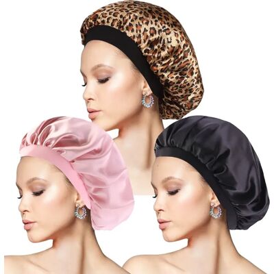 OEM Questo Set Da Notte In Tre Pezzi Comprende Una Cuffia Da Notte Regolabile In Raso, Una Cuffia Traspirante Per Capelli E Una Cuffia Da Notte In Morbida Seta, Adatta A Donne E Ragazze. OEM Questo Set Da Notte In Tre Pezzi Comprende Una Cuffia Da Notte Regolabile In Raso, Una Cuffia Traspirante Per Capelli E Una Cuffia Da Notte In Morbida Seta, Adatta A Donne E Ragazze.