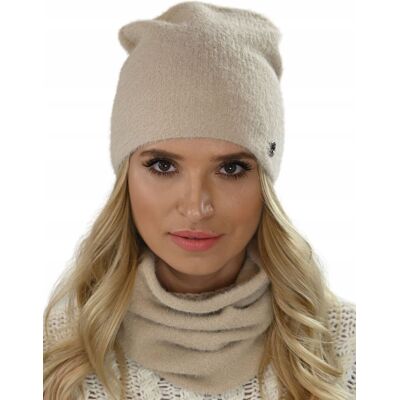 OEM Set Caldo Composto Da Cappello E Scaldacollo In Alpaca Effetto Beige Al1 OEM Set Caldo Composto Da Cappello E Scaldacollo In Alpaca Effetto Beige Al1