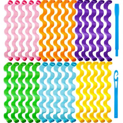 OEM Bigodini A Spirale Senza Calore Per Capelli Lunghi – Set Da 30 Pezzi + 2 Ganci Per Lo Styling, Ideali Per Ricci Naturali OEM Bigodini A Spirale Senza Calore Per Capelli Lunghi – Set Da 30 Pezzi + 2 Ganci Per Lo Styling, Ideali Per Ricci Naturali