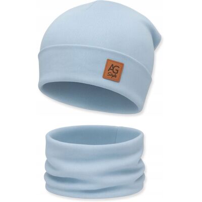 OEM Set Composto Da Cappello E Sciarpa Per Uomo E Donna, A Due Strati, Colore Blu Caldo. OEM Set Composto Da Cappello E Sciarpa Per Uomo E Donna, A Due Strati, Colore Blu Caldo.