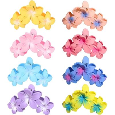 OEM Set Di 8 Fermagli Per Capelli Con Graziosi Fiori, Fiori Hawaiani, Fermagli Spessi, Fermagli Floreali, Regalo Per Donne, Adolescenti E Ragazze. OEM Set Di 8 Fermagli Per Capelli Con Graziosi Fiori, Fiori Hawaiani, Fermagli Spessi, Fermagli Floreali, Regalo Per Donne, Adolescenti E Ragazze.