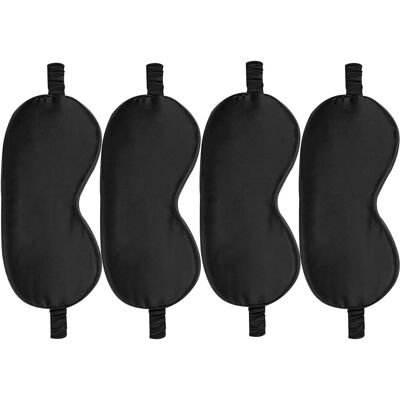 OEM Set Di 4 Mascherine Per Dormire In Raso, Mascherine Oscuranti Per Gli Occhi In Seta, Fascia Morbida Ideale Per Viaggi E Pisolini. OEM Set Di 4 Mascherine Per Dormire In Raso, Mascherine Oscuranti Per Gli Occhi In Seta, Fascia Morbida Ideale Per Viaggi E Pisolini.