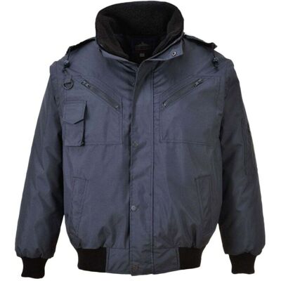 Portwest Giacca Da Lavoro Pilota Impermeabile Bomber 3 In 1 Con Maniche Staccabili Marina Xl Portwest Giacca Da Lavoro Pilota Impermeabile Bomber 3 In 1 Con Maniche Staccabili Marina Xl