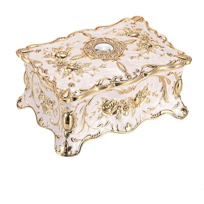 OEM Mini Portagioie Vintage Per Anelli, Collane, Orecchini, Bigiotteria, Argento Antico (beige, M) OEM Mini Portagioie Vintage Per Anelli, Collane, Orecchini, Bigiotteria, Argento Antico (beige, M)