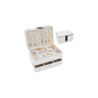 OEM Piccolo Portagioie, Organizer Da Viaggio, Portagioie Portatile Ideale Come Regalo Per Donne E Ragazze, Custodia Per Gioielli A Doppio Strato In Pelle Pu Per Anelli, Orecchini E Collane --crezuo OEM Piccolo Portagioie, Organizer Da Viaggio, Portagioie Portatile Ideale Come Regalo Per Donne E Ragazze, Custodia Per Gioielli A Doppio Strato In Pelle Pu Per Anelli, Orecchini E Collane --crezuo