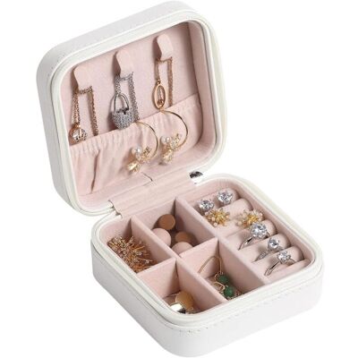 OEM Portagioie Da Viaggio, Piccolo Portagioie, Contenitore Portatile Da Viaggio Per Anelli, Orecchini, Collane, Bracciali, Regali Per Donne E Ragazze, Bianco OEM Portagioie Da Viaggio, Piccolo Portagioie, Contenitore Portatile Da Viaggio Per Anelli, Orecchini, Collane, Bracciali, Regali Per Donne E Ragazze, Bianco