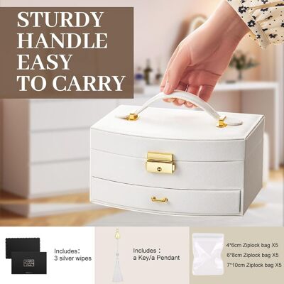 OEM Portagioielli Da Donna Con Specchio, Portagioielli A 2 Strati, Piccolo Organizer Da Viaggio Per Gioielli Per Ragazze E Donne, Anelli, Orecchini, Collane, Braccialetti, Verde OEM Portagioielli Da Donna Con Specchio, Portagioielli A 2 Strati, Piccolo Organizer Da Viaggio Per Gioielli Per Ragazze E Donne, Anelli, Orecchini, Collane, Braccialetti, Verde