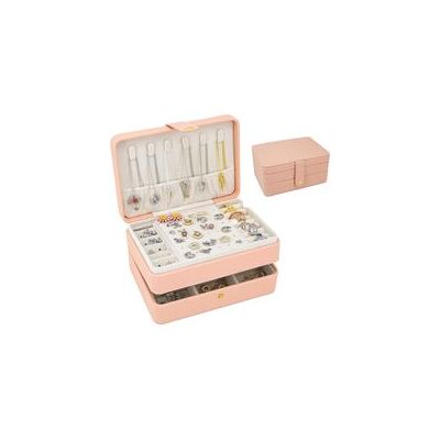 OEM Piccolo Portagioie, Organizer Da Viaggio, Portagioie Portatile Ideale Come Regalo Per Donne E Ragazze, Custodia Per Gioielli A Doppio Strato In Pelle Pu Per Anelli, Orecchini E Collane --crezuo OEM Piccolo Portagioie, Organizer Da Viaggio, Portagioie Portatile Ideale Come Regalo Per Donne E Ragazze, Custodia Per Gioielli A Doppio Strato In Pelle Pu Per Anelli, Orecchini E Collane --crezuo