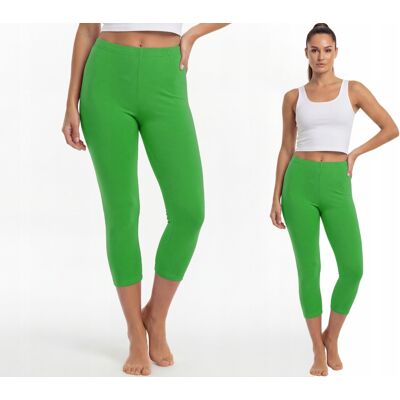 OEM Leggings In Cotone 3/4, Produttore Polacco, Colore Verde Brillante, Taglia Xxl OEM Leggings In Cotone 3/4, Produttore Polacco, Colore Verde Brillante, Taglia Xxl