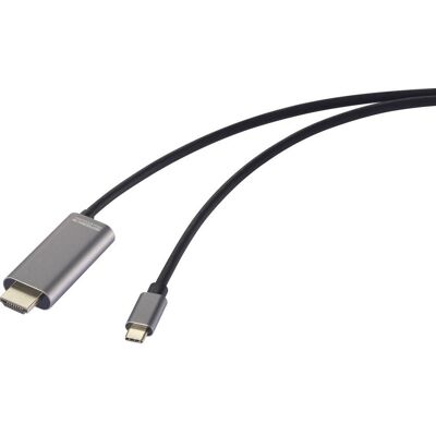 Cavo adattatore USB-C HDMI SpeaKa Professional - 1,50 m - Nero - 4K UHD Cavo adattatore USB-C HDMI SpeaKa Professional - 1,50 m - Nero - 4K UHD