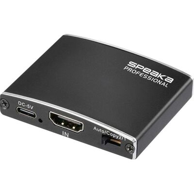 SpeaKa Professional Sp-hdmis-200 Distributore, Splitter Hdmi Contenitore In Alluminio, Predisposto Ultra Hd 3840 X 2160 SpeaKa Professional Sp-hdmis-200 Distributore, Splitter Hdmi Contenitore In Alluminio, Predisposto Ultra Hd 3840 X 2160