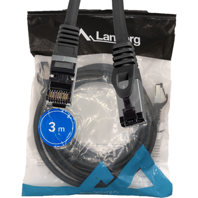 LANBERG Cavo Lan Internet Rj45 Patchcord Cat.8.1 Sftp Nero 3m LANBERG Cavo Lan Internet Rj45 Patchcord Cat.8.1 Sftp Nero 3m