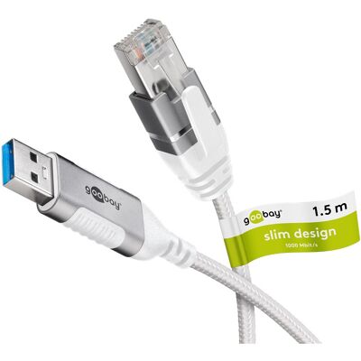 Cavo Ethernet Goobay USB-A 3.0 a RJ45 - Adattatore di rete Cavo Ethernet Goobay USB-A 3.0 a RJ45 - Adattatore di rete