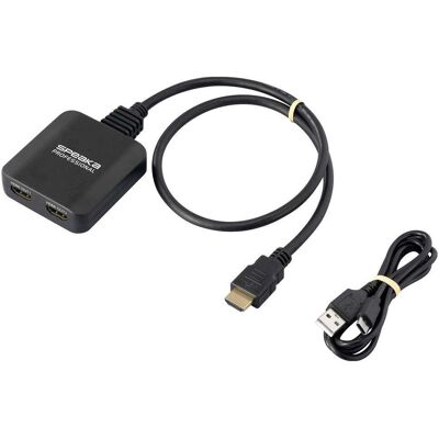 SpeaKa Professional Sp-hdmis-300 2 Porte Distributore, Splitter Hdmi Predisposto Ultra Hd 7680 X 4320 Pixel Nero SpeaKa Professional Sp-hdmis-300 2 Porte Distributore, Splitter Hdmi Predisposto Ultra Hd 7680 X 4320 Pixel Nero