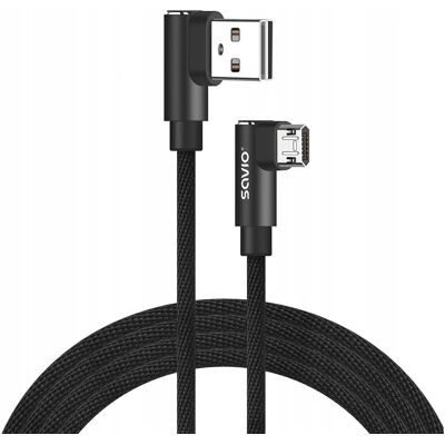 SAVIO Cavo Usb - Microusb Tipo B, 2 M, Nero, 1 Pz. SAVIO Cavo Usb - Microusb Tipo B, 2 M, Nero, 1 Pz.