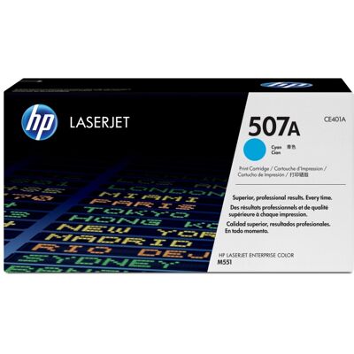 HP - 507A Cyan - Cyan - Original - Cartuccia toner HP - 507A Cyan - Cyan - Original - Cartuccia toner
