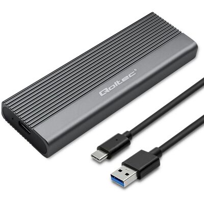 Custodia SSD M.2 Qoltec - 2TB - Grigia - Supporta SATA - USB-C Custodia SSD M.2 Qoltec - 2TB - Grigia - Supporta SATA - USB-C